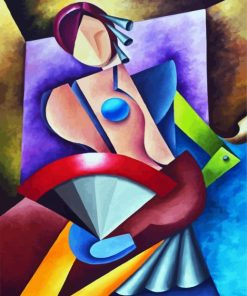 Abstract Cubism Woman paint by numbers