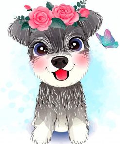 Adorable Dog Animal paint by numbers