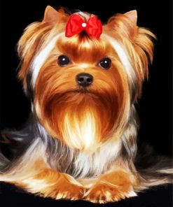 Adorable Yorkie Puppy paint by numbers