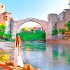 Aesthetic Mostar Bridge paint by numbers