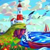 Aesthetic Lighthouse Art paint by numbers