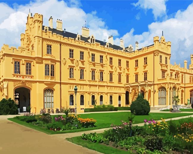 Castle Lednice Břeclav paint by numbers