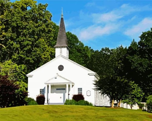 Aesthetic White Chapel paint by numbers