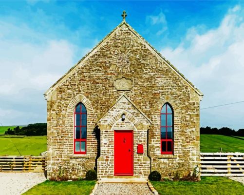 Chapel Facade paint byb numbers