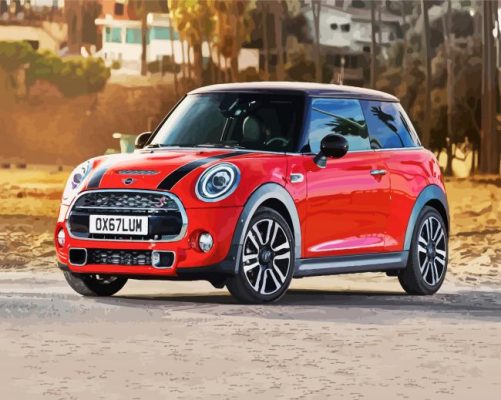 Cool Mini Cooper paint by numbers