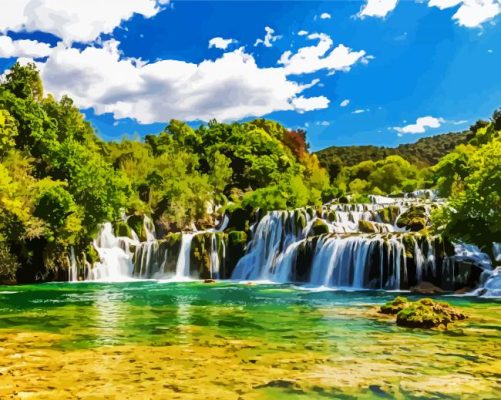 Krka National Park paint by numbers