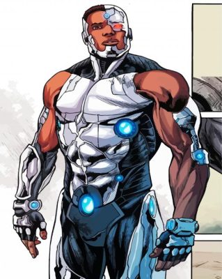 Cyborg Black Man paint by numbers