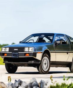 Aesthetic Delorean Car paint by numbers