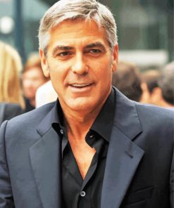 Handsome George Clooney paint by numbers