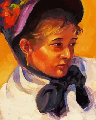 Mary Cassatt Self Portrait paint by numbers