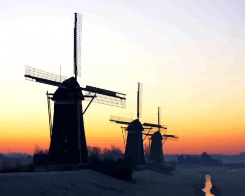 Molendriegang Stompwijk paint by numbers