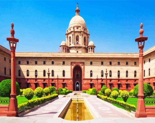 Rashtrapati Bhavan paint by numbers