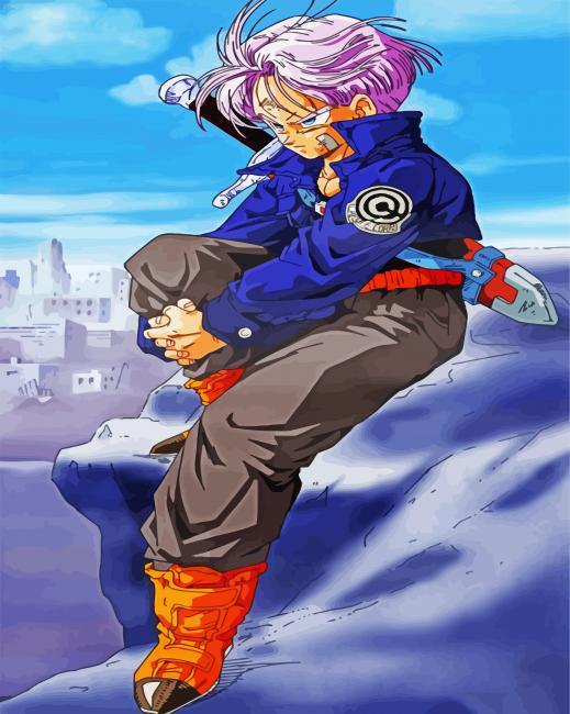 Tranks Anime Character paint by numbers