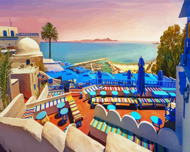 Beautiful Tunisia paint by numbers