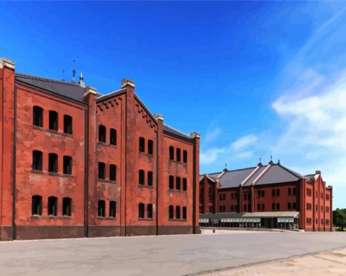 Yokohama Red Brick Warehouse paint by numbers