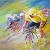 Aesthetic Abstract Cyclists paint by numberrs