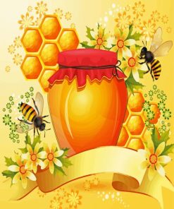 Sweet Honey And Bees paint by numbers