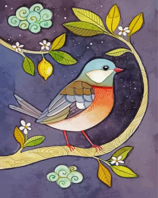 Aesthetic Bird Animal paint by numbers