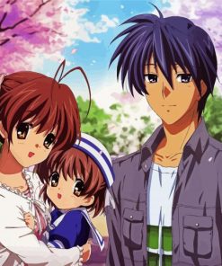 Clannad Family Anime paint by numbers