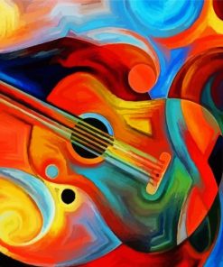 Aesthetic Guitar Art paint by numbers