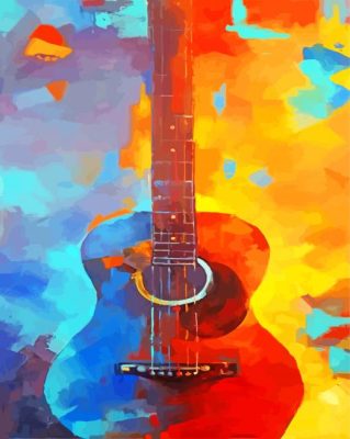 Guitar Music Instrument paint by numbers