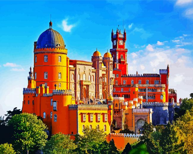The National Palace Of Pena paint by numbers