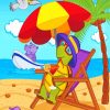 Turtle Enjoying The Summer paint by numbers