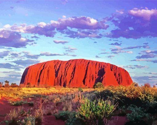 Aesthetic Uluru paint by numbers