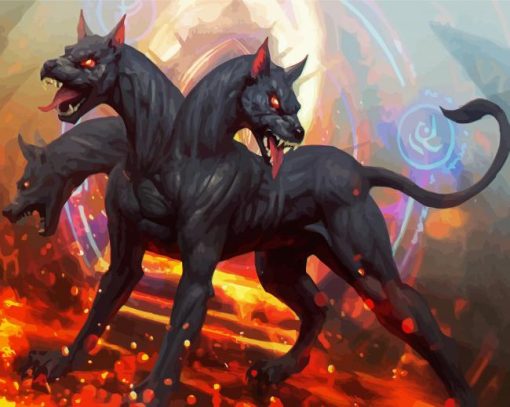 Fantasy Cerberus paint by numbers