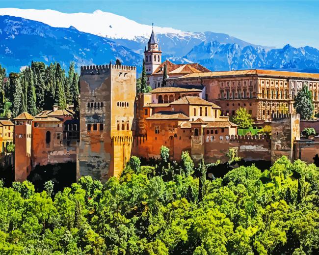 Alhambra Palace paint by numbers