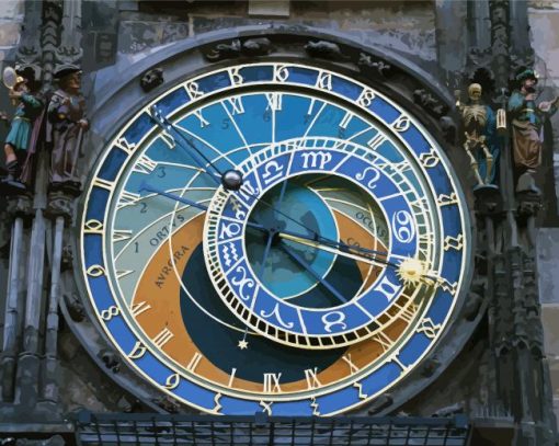 Prague Astronomical Clock paint by numbers