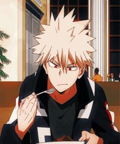 Bakugo Katsuki Eating paint by numbers