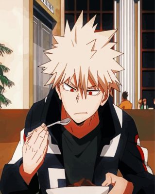 Bakugo Katsuki Eating paint by numbers