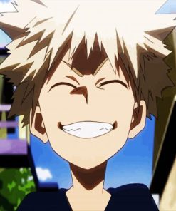 Bakugo Katsuki Smiling paint by numbers