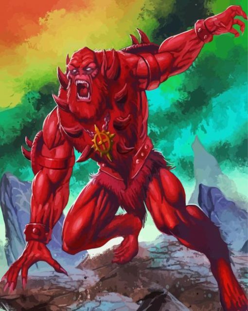 Beast Man Super Villain paint by numbers