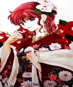 Beautiful Yona With Flowers paint by numbers