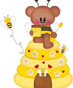 Bee Honey Bear paint by numbers