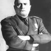 Monochrome Benito Mussolini paint by numbers