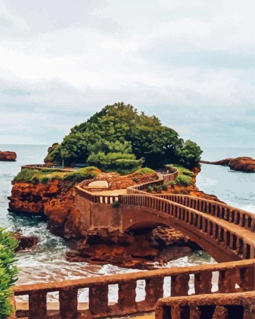 France Biarritz Bridge paint by numbers