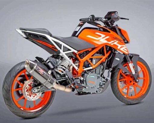 Black And Orange KTM Duke paint by numbers