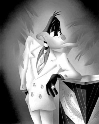 Black And White Daffy Duck paint by numbers