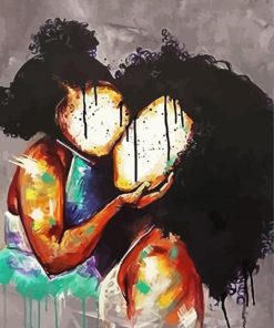 Black Mother And Her Daughter paint by numbers