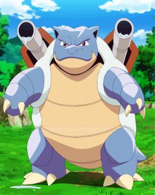 Blastoise Rocket Cannons Paint by numbers