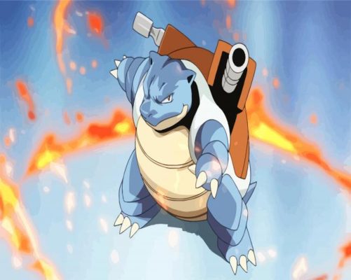 Pokemon Blastoise paint by numbers