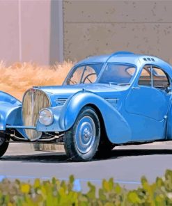 Classic Blue Coupe Car paint by numbers