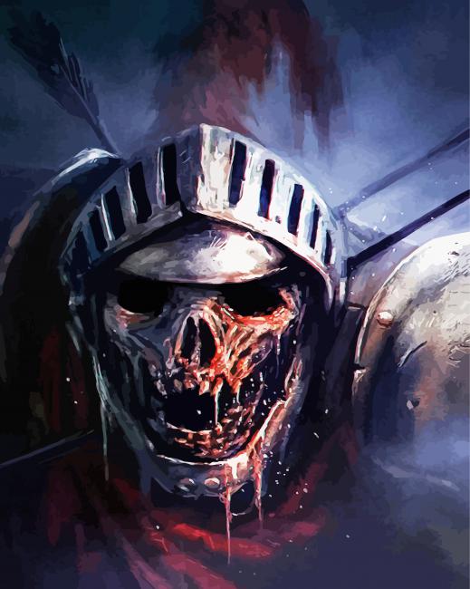 Creepy Bloody Undead paint by numbers