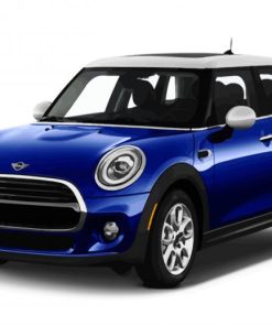 Aesthetic Blue Mini Cooper paint by numbers