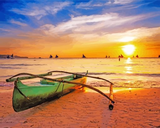 Boracay Beach At Sunset paint by numbers