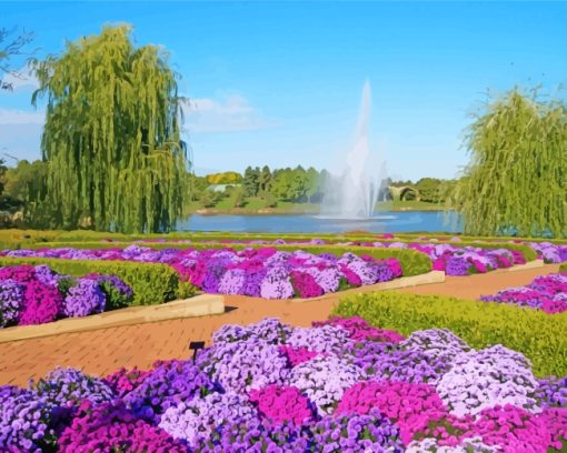 Botanical Garden Chicago paint by numbers