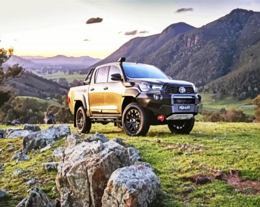 Brown Toyota Hilux Utes paint by numbers